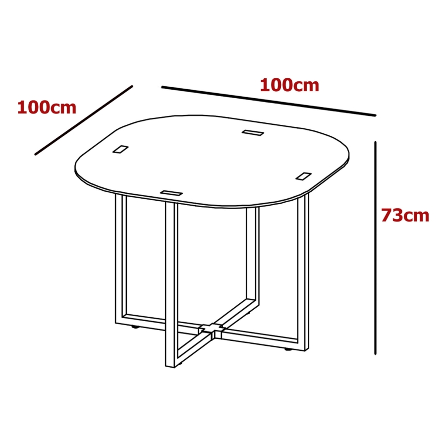 Table Mosaic + 4 chaises beige