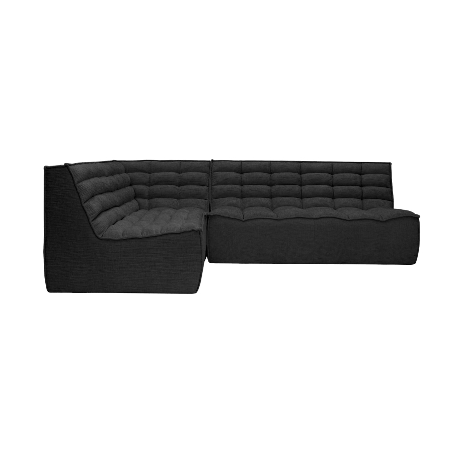 Fauteuil modulable en tissu noir